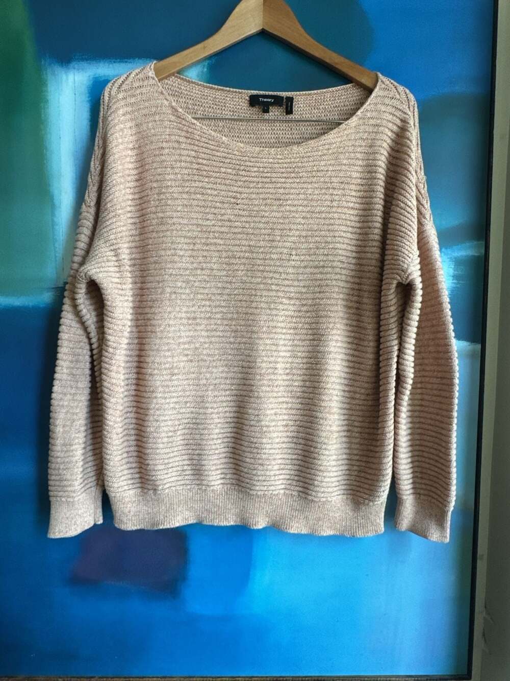 Theory Women's Oversized Multi Chain Cotton Knit Sweater